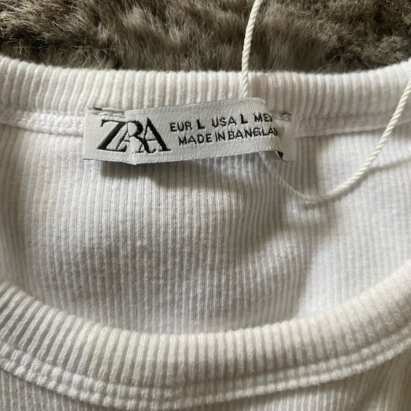 Zara ribbed white tank size Large - Picture 2 of 2
